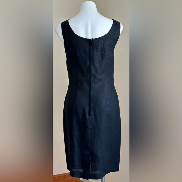 Sake Black 100% Linen Sleeveless Dress Thick Material SZ 10 - Picture 7 of 16